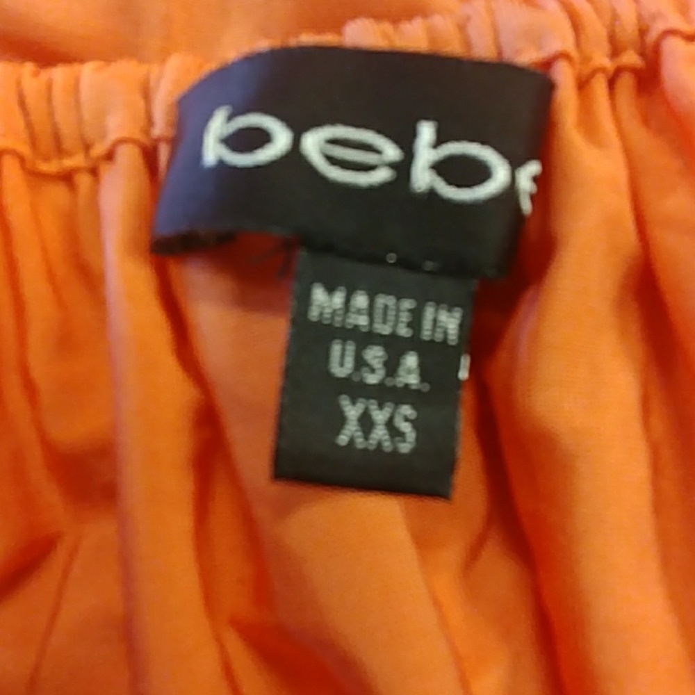 Bebe Sexy Orange Faux Wrap Top - Picture 8 of 8